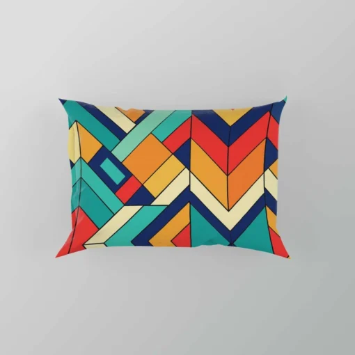 Multicolored Tribal Geometrics Pillow Case