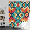 Multicolored Tribal Geometrics Shower Curtain