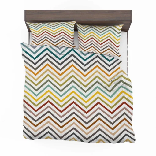 Multicolored Zigzag Lines Design Bedding Set 2