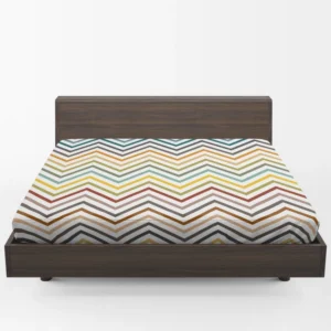 Multicolored Zigzag Lines Design Fitted Sheet 1