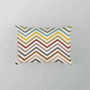 Multicolored Zigzag Lines Design Pillow Case