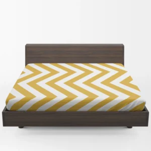 Mustard Yellow Seamless Zigzag Pattern Fitted Sheet 1