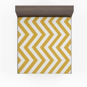 Mustard Yellow Seamless Zigzag Pattern Fitted Sheet