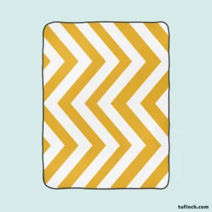 Mustard Yellow Seamless Zigzag Pattern Fleece Blanket 1