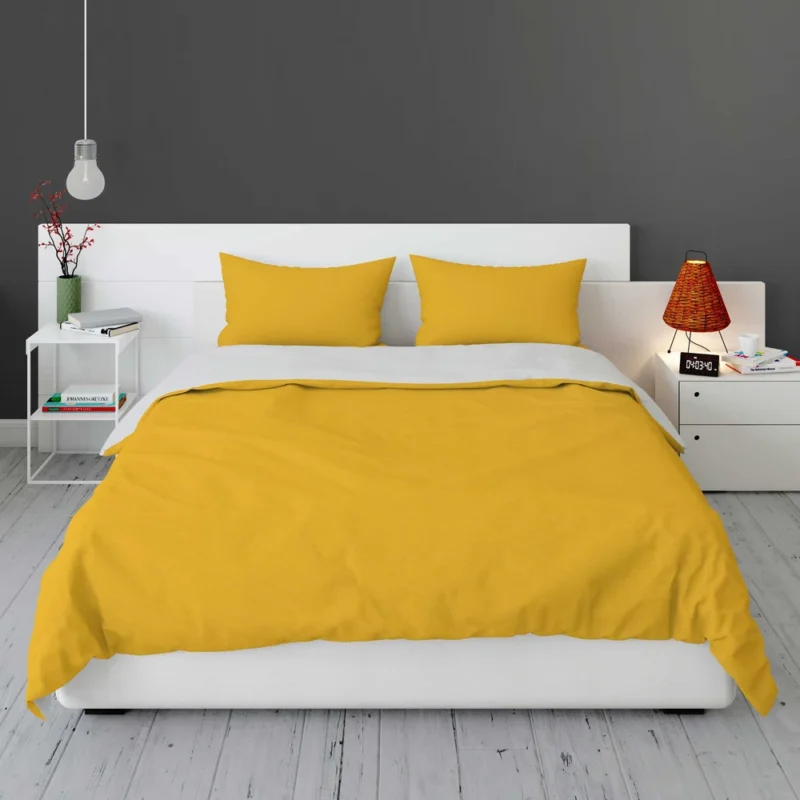 Mustard Yellow Solid Color Bedding Set 1