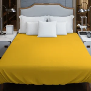 Mustard Yellow Solid Color Duvet Cover