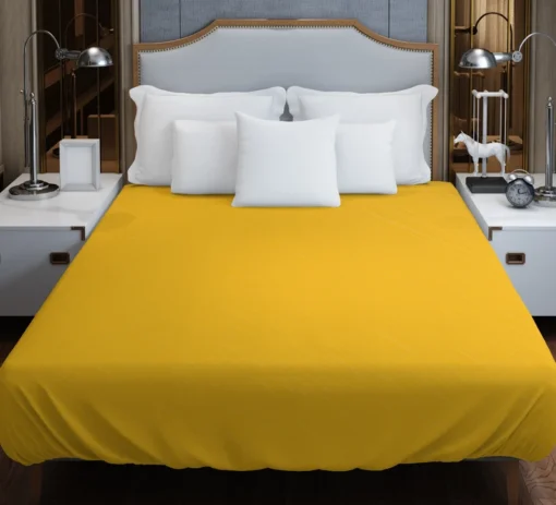 Mustard Yellow Solid Color Duvet Cover