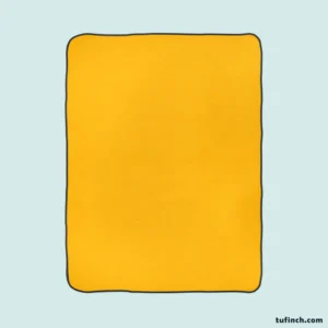 Mustard Yellow Solid Color Fleece Blanket 1