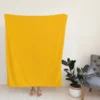 Mustard Yellow Solid Color Fleece Blanket