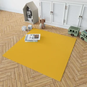 Mustard Yellow Solid Color Rug 1