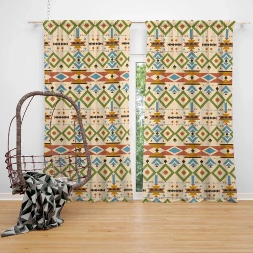 Native American Pattern Curtain