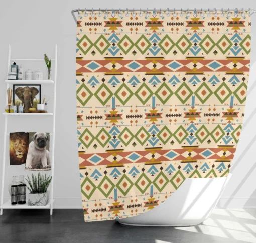 Native American Pattern Shower Curtain