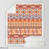 Native American Tribal Pattern Sherpa Fleece Blanket