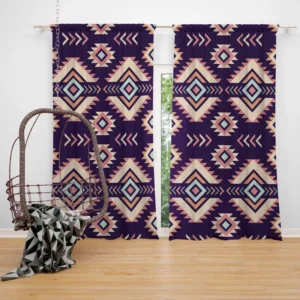 Native Ethnic Tribal Pattern Curtain