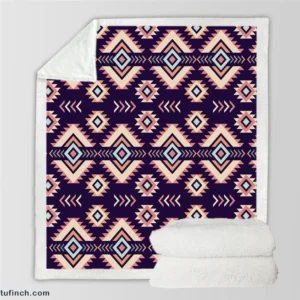 Native Ethnic Tribal Pattern Sherpa Fleece Blanket