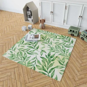 Nature Foliage Leaves Rug 1