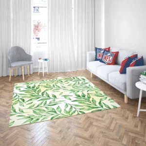 Nature Foliage Leaves Rug 2