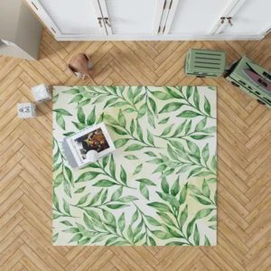 Nature Foliage Leaves Rug