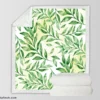 Nature Foliage Leaves Sherpa Fleece Blanket