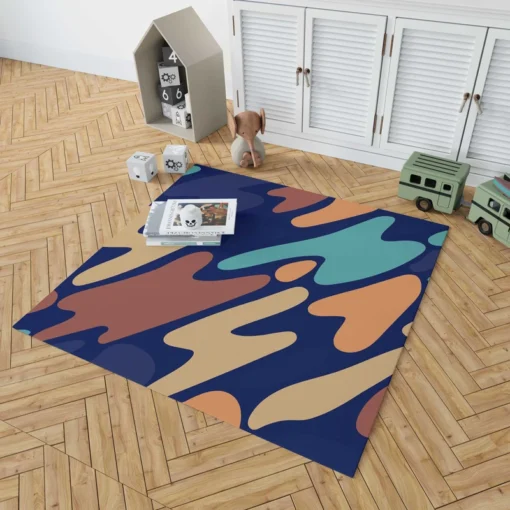 Nature-inspired Camouflage Pattern Rug 1