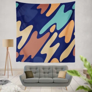 Nature-inspired Camouflage Pattern Wall Tapestry