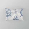 Nautical Anchors Wheel Compass Nautical Pattern Pillow Case