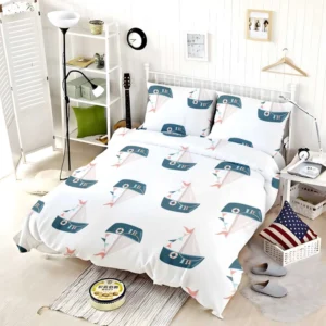 Nautical Cute Kid Boat Bedding Set