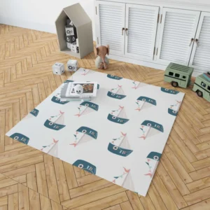 Nautical Cute Kid Boat Rug 1