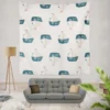 Nautical Cute Kid Boat Wall Tapestry