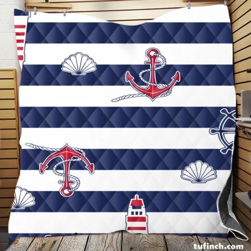 Nautical Heritage Nautical Design Quilt Blanket