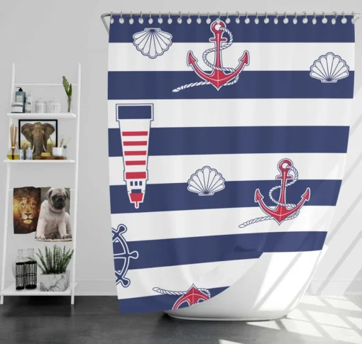 Nautical Heritage Nautical Design Shower Curtain