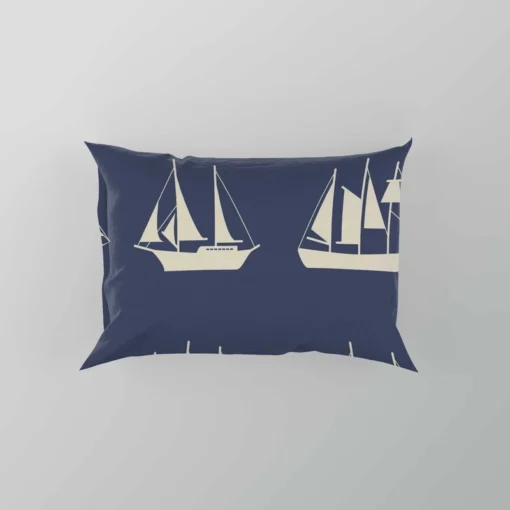 Nautical Sailboat Pattern Pillow Case