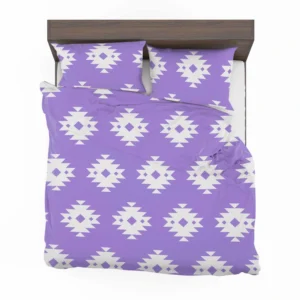 Navajo Ethnic Argyle Purple Pattern Bedding Set 2