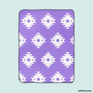 Navajo Ethnic Argyle Purple Pattern Fleece Blanket 1