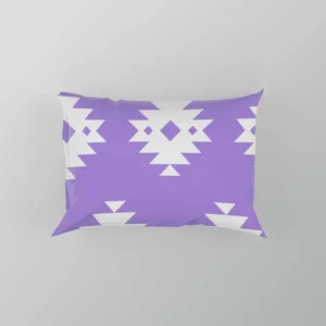 Navajo Ethnic Argyle Purple Pattern Pillow Case