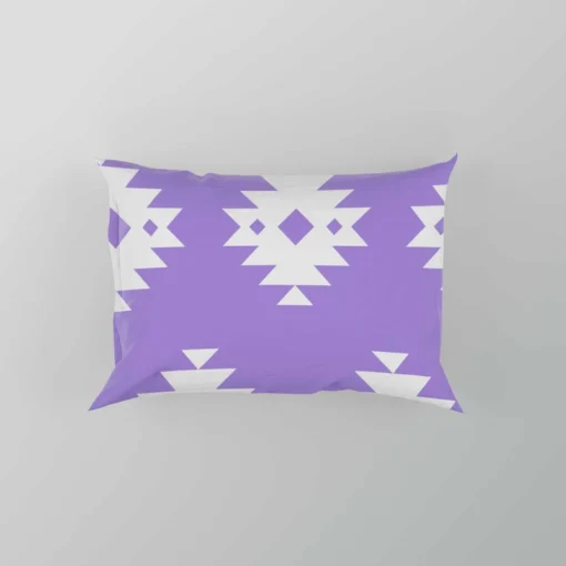 Navajo Ethnic Argyle Purple Pattern Pillow Case