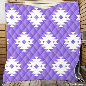 Navajo Ethnic Argyle Purple Pattern Quilt Blanket