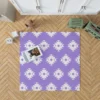 Navajo Ethnic Argyle Purple Pattern Rug