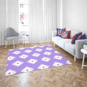 Navajo Ethnic Argyle Purple Pattern Rug 2