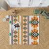 Navajo Geometric Orange Pattern Rug