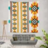 Navajo Geometric Orange Pattern Wall Tapestry