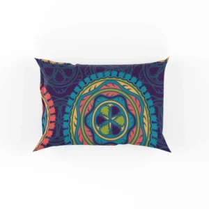 Navy Blue Abstract Pattern Design on Background Pillow Case