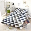 Navy Blue Grey Gradient Triangle Bedding Set