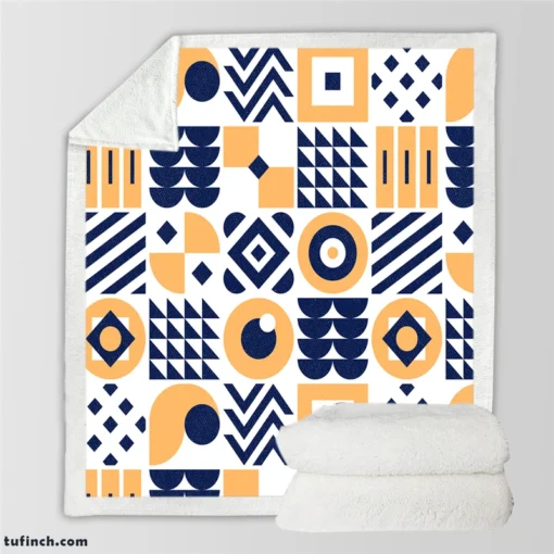 Neo Modernism Artwork Sherpa Fleece Blanket