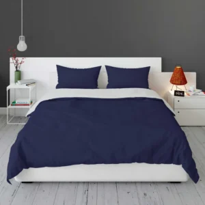 Night Blue Solid Color Bedding Set 1