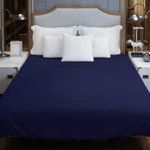 Night Blue Solid Color Duvet Cover