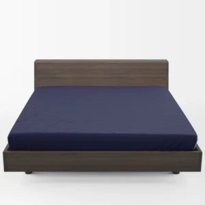 Night Blue Solid Color Fitted Sheet 1