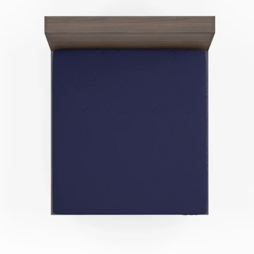 Night Blue Solid Color Fitted Sheet