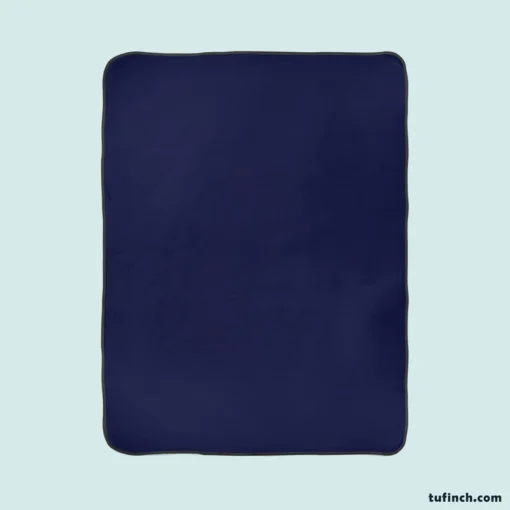 Night Blue Solid Color Fleece Blanket 1