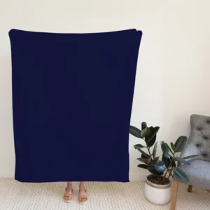 Night Blue Solid Color Fleece Blanket